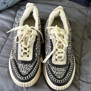 Dolce Vita Black and Cream Sneakers